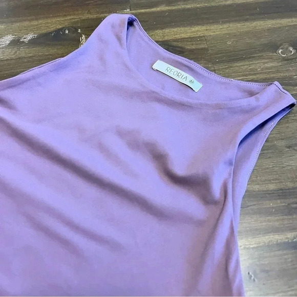 Reoria High Neck Bodysuit Soft Stretchy M Thong Top Sleeveless - Picture 3 of 6